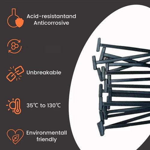 Nylon Universal Cable Tie Buckle, Heavy Duty Self-Locking Nylon Zip Ties Holder, Multipurpose Plastic Cable Ties Tool for Car Daily Repair (50pcs)