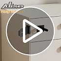 Alise 10 Inch Black Stainless Steel Hasp Latch for Doors - Heavy Duty Security