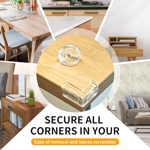 Rindion Clear Baby Corner Protector Guards 40 Pack - Childproof Edges & Corners