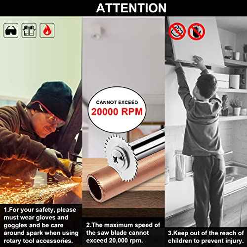 1/4-Inch Hex Shank Rotary Drill Saw(with 5PCS Blades),HSS Saw Disc Wheel Cutting Blades for Drills Rotary Tools