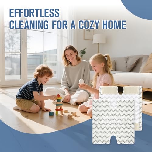 NXPPYY 2 Pack Stripe Steam Mop Replacement Pads for Shark GENIUS S5003D/S3973D (2 Pack)
