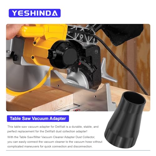 Table Saw Vacuum Adapter Fit for DWE7491 table saws and DXV10P workshop hoovers and connecting 2 1/2 "table saw outlet to 1 7/8" Shop Vac Hose,Replacement for Dewalt Dust Collector Accessories