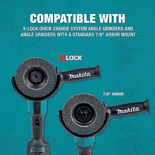 Makita T-03947 X-Lock 4?1/2" 80 Grit Type 27 Flat Blending and Finishing Flap Disc for X-Lock and All 7/8" Arbor Grinders