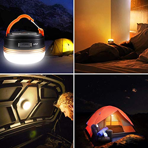 Censinda Rechargeable LED Camping Lantern - Portable Tent Light with Magnet Base, 3 Light Modes, 1800mAh Battery, 300LM - Variation 1