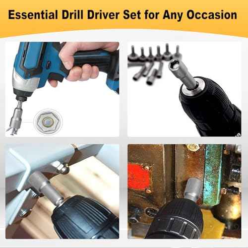 Auniwaig 5/16¡± Nut Driver Bit Sets, 5/16 Inch Nut Driver Hex Shank Quick Change Socket Nut Impact Driver Adapter Alloy Steel for Electric Drill, 2.5"/65mm Long, 10pcs