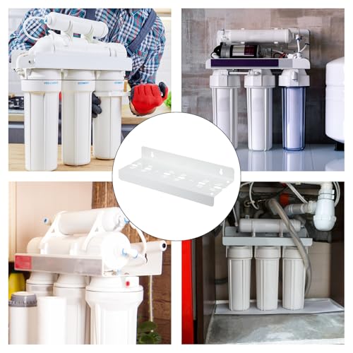 MECCANIXITY 10 Inch Water Filter Housing Bracket for Whole House Plumbing White