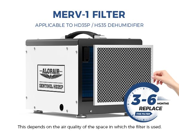 ALORAIR 4-Pack MERV-1 Filter for Sentinel HD35P/HS35 Crawlspace Dehumidifiers