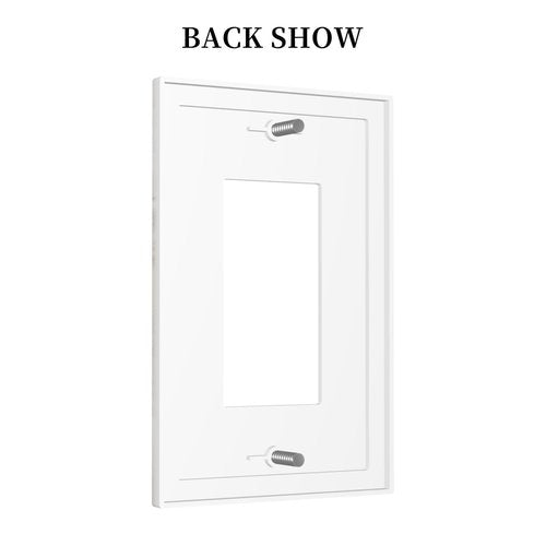 Annisrak Decorative Outlet Covers Beige Marble Pattern 1 Gang Single Rocker Light Switch Cover Plate Wall Plates GFCI Faceplate for living Room Bedroom Decor