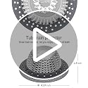 LEKEYE Gray Drain Hair Catcher for Pop-Up & Regular Drains, Stainless Steel & Silicone