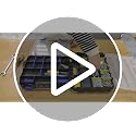 Blue AIDY-PRO Small Parts Storage Case Toolbox - 34 Compartments, Removable Dividers