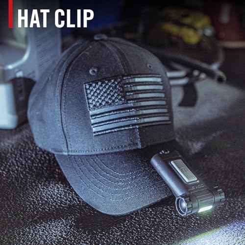 Coast HX4 80 Lumen Dual Color (White & Red) Magnetic LED Clip Light with Beam Rotation, black