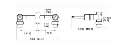 Pfister 00731XA 2-Handle Shower Only Rough-In Valve