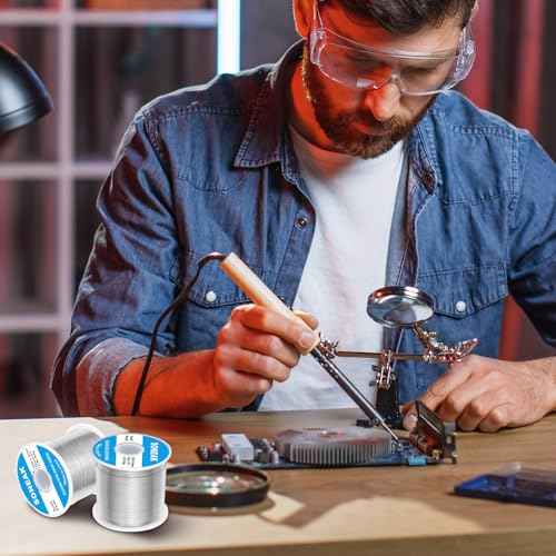 60/40 Tin Lead Solder Wire, Reliable Wire Soldering for Electronics, Plumbing, and DIY Projects (0.8mm 500g)