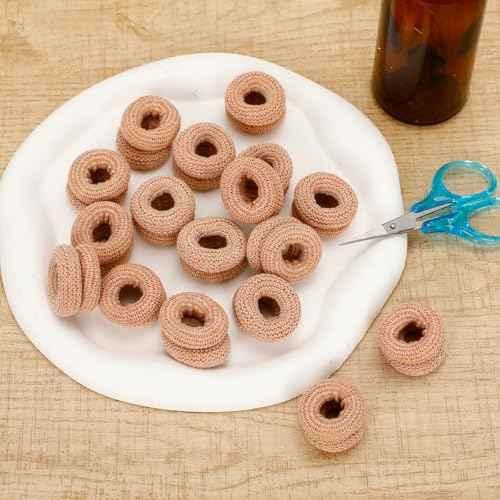 20PCS Elastic Finger Bandages, Reusable Thumb Protectors for Wounds, Fingertip Covers for Gardening, Cooking, Crafting - Skin Color