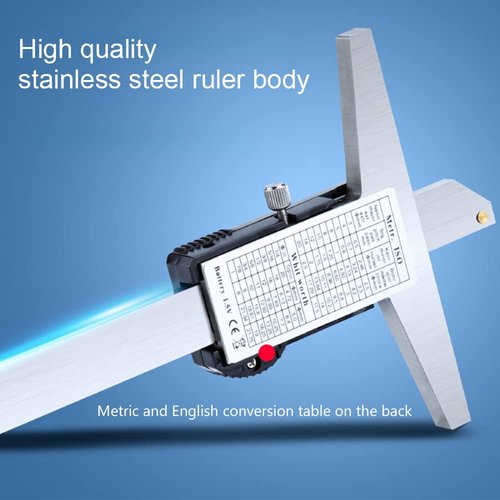 Oudtinx Digital Depth Caliper Electronic Depth Gauge Caliper Depth Rule (200mm(Normal))