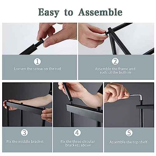 Camping Chair Rack for Garage Storage, Metal Camping Beach Chair Umbrella Holder Wall Mounted Rack Organizer Floating Shelf with 4 Hooks for Garage Organization