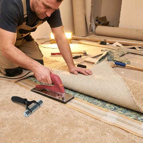 QWORK 10in 800W Carpet Seaming Iron Kit with 66ft Tape & Extra-Wide Roller