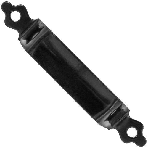Black 6" Decorative Pressed Steel Gate Handle with 7/16" Hex Head Mounting Screws