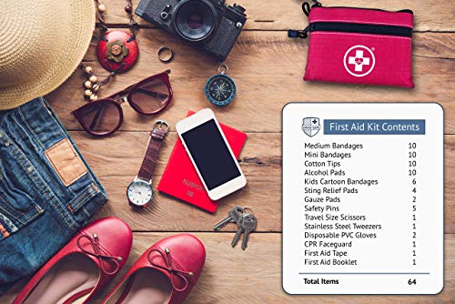 Swiss Safe 2-in-1 10 Pack Camping & Travel First Aid Kit - Comprehensive Emergency Medical Supplies