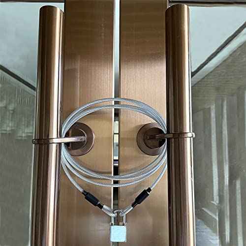 7FT 5mm Security Cable Lock,Braided Steel Coated Safety Cable Luggage Lock,Safety Cable Wire Rope Double Loop