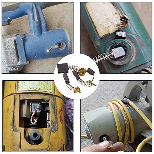 20Pcs Electric Motor Carbon Brushes 10 Different Sizes for Replacement Repair Power Tool Part