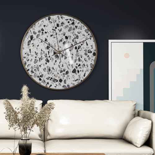 AbaBoorty 88"X15.8" Stone Granite Terrazzo Contact Paper Dirty Grey Terrazzo Wallpaper Waterproof Marble Wall Paper Peel and Stick Countertops for Kitchen Bathroom Counter Tops Table Viny Film Roll