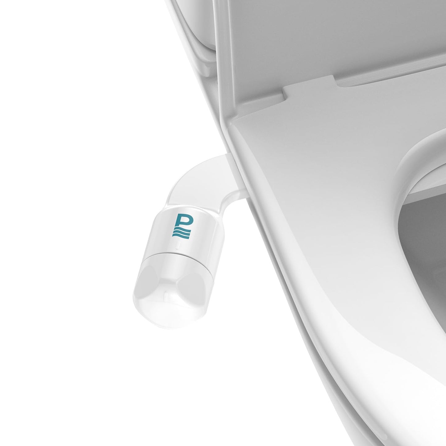 Ultra-Slim Bidet Attachment for Toilet - Dual Nozzle with Adjustable Cold Water Pressure for Frontal/Rear Wash & Self-Cleaning, Hygienic Bidets for Existing Toilets, White