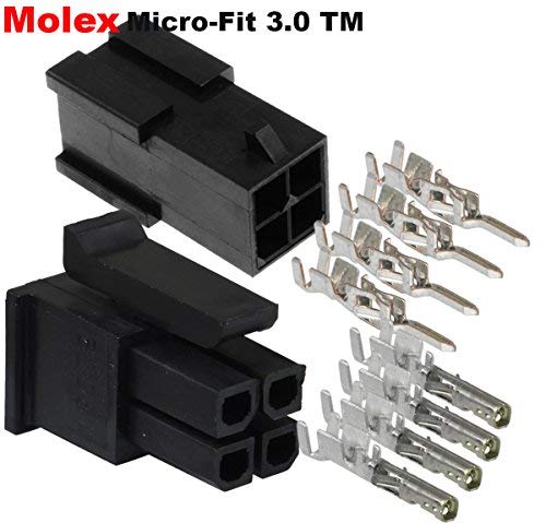 Molex Micro-Fit 3.0 Dual Row Male & Female Receptacle Connectors Pack of 5