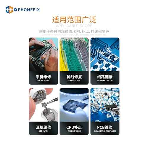 Non-Insulated 0.008mm 120M Superfine Silver Jump Wire, Phone Motherboard Fingerprint Jump Wire Soldering Pure Copper Conductor Wire for iPhone PCB BGA Soldering Repair