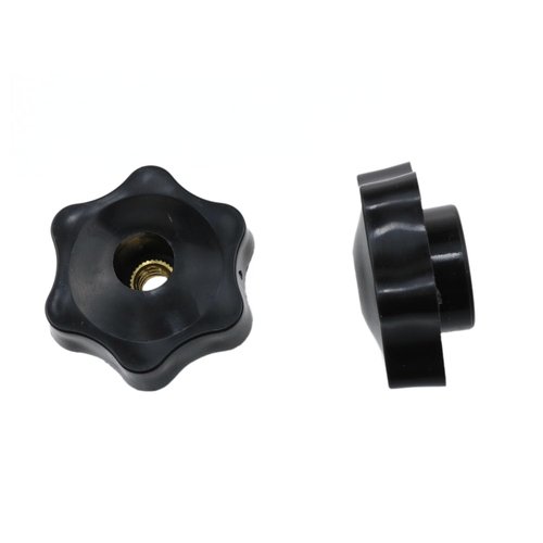 Meuey Lyot T Track Knobs Six-Star Thru Knobs 1/4”-20 Hole Knobs for Sawing Machine Drilling Machine Lathe Fixed Length Fixture -6PCS