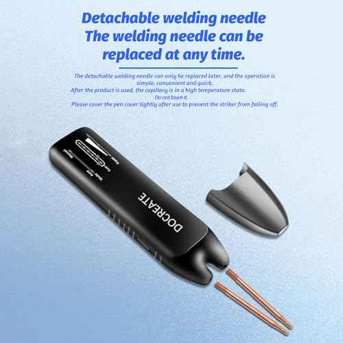 Battery Spot Welder, 11 Gear Spot Welder Automatic/Manual Detachable Welding Needles Built-in Temperature Detection System Suitable for Welding Nickel Sheets, Iron, Stainless Steel (2M Nickel)