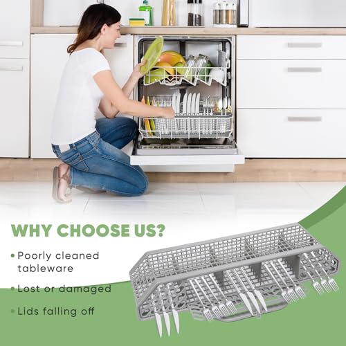 BIHARNT WD28X10128 Universal Dishwasher Silverware Basket - Fits GE/Whirlpool/Maytag