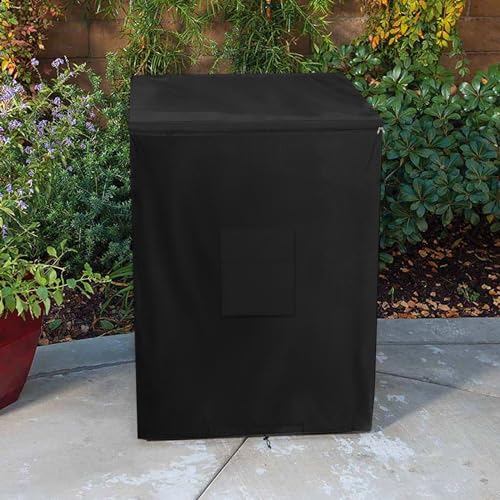 Dalema Outdoor Deep Freezer Cover 28"W x 23"D x 34"H for 5.0 cu ft Chest Freezer, Black