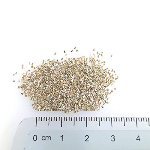 Silver Chip Solder (Hard) 3 Grams (~2000 pcs) 0.5 x 1.0 x 0.25mm Ultra Tiny Made in USA by CRAFT WIRE