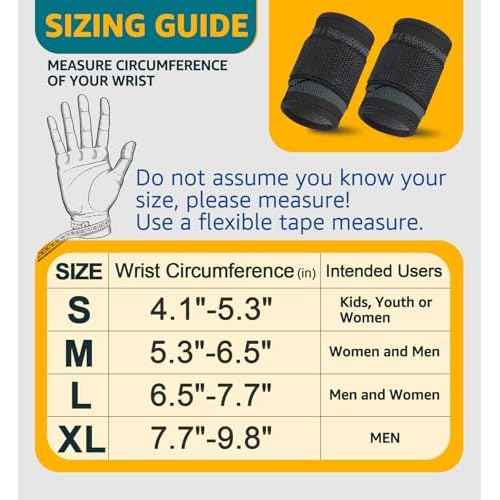 HiRui Wrist Brace/Wraps Wrist Compression Strap and Support for Work Fitness Weightlifting Sprains Tendonitis, Carpal Tunnel Arthritis, Pain Relief, Adjustable Wristbands 2 PACK (Black, M)