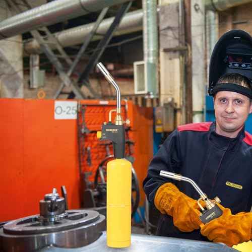 DOMINOX Propane Torch Head, High Intensity Torch Head Trigger Start Gas Torch, Map Gas Torch Kit for Propane, Map and Mapp Gas, Mapp Gas Torch for Soldering, Welding, Cooking (Not Included Gas Tank)