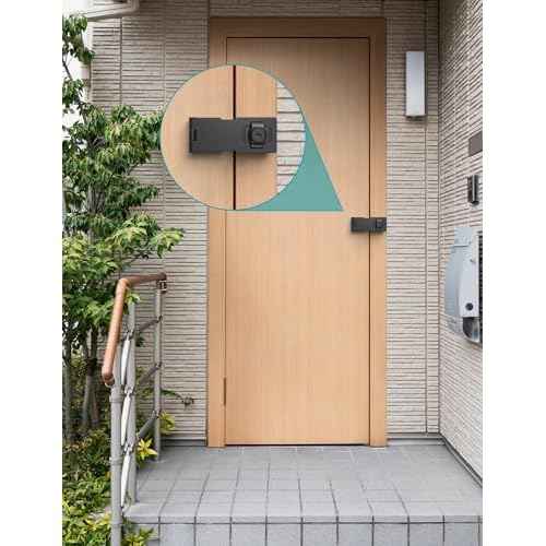 3 Inch Keyed Hasp Lock for Cabinets & Small Doors, Twist Knob Design, Heavy Duty Zinc Alloy with Chrome-Plated Iron, Includes Keys & Screws, Black