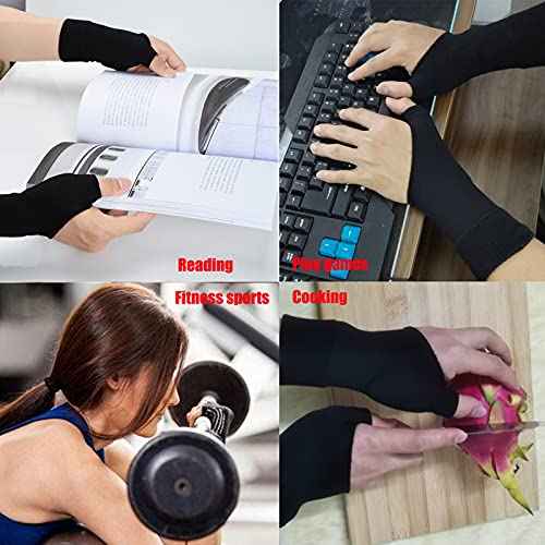 Thumb Wrist Support Braces,Breathable Thumb Compression Sleeves with Soft Gel Pads for Arthritis, Tendonitis, Comfortable Finger Splint for Relieve Hand Thumb Wrist Carpal Tunnel Joint Pain(1 Pair)