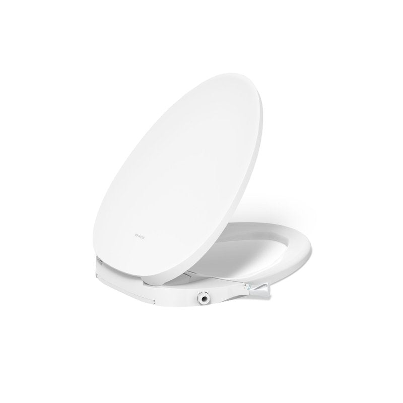 Kohler PureWash M300 Manual Elongated Bidet Toilet Seat, Chrome Handle, Quiet-Close Lid Prevents Slamming, Toilet Bidet, Easy Installation with Quick-Release Hinges, Self-Cleaning Wand