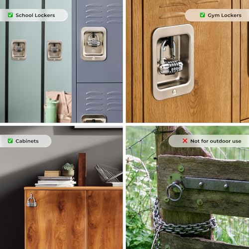 Master Lock 1523D Combination Padlock - Resettable Indoor Lock, Pack of 1, Color May Vary