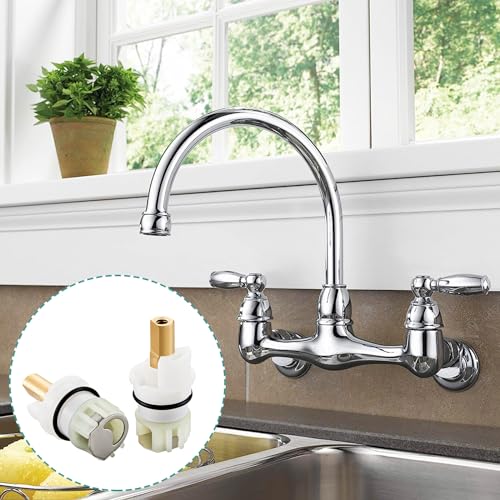 REHUH 2-Pack Faucet Stem Replacement for Delta 2-Handle Faucets, Easy Install