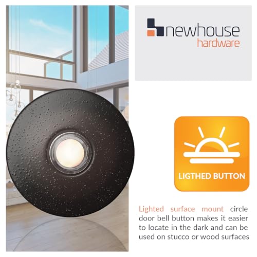 Newhouse Hardware Hardwired Chime Kit with 16-Volt/30VA Transformer and Recess-Mount Metal Oil-Rubber Bronze Button