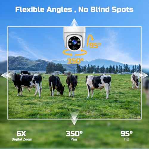 4G LTE Cellular Solar Security Camera Wireless Outdoor, 4G LTE Cellular Security Camera Includes SIM Card, Solar Powered Cellular Camera with PIR Motion Detection & Color Night Vision & Two-Way Audio