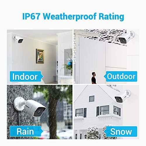 ANNKE 5MP Super HD Security Camera, IP67 Waterproof Bullet TVI Add-on Surveillance Camera for Outdoor & Indoor Use, Smart IR and EXIR 100ft/30m Night Vision