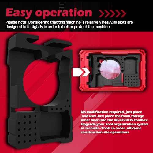 Foam Organizer Insert Fits Milwaukee Packout Box | Compatible with M18 FUEL Compact Router Models 2723-20 | EVA Foam Liner for Router Tool and Accessories (Tool and Tool Box NOT Included)