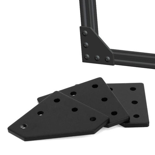 SeekLiny 2020 Aluminum Extrusion Connector Bracket Set Included 8PCS Joint Plates,1Pcs M3 Wrench,40Pcs M5 T-Slot Nuts and 40Pcs M5x8mm Screws for 2020 Series Aluminum Profile 3D Printer Frame