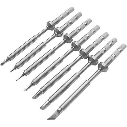 7 Types Mini Soldering Iron Tip Stainless Steel Replacement for TS100 Soldering Iron, Power Tool Electrician Various Models Replacement Part Easy Install