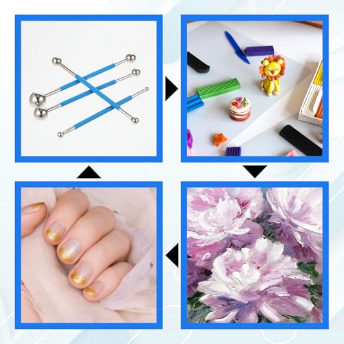 4 Pcs Caulking Ball Tool Kit Tile Floor Ball Ending Tiling Tool Joint Grout Repair Concrete Countertop Caulking Spreader Polymer Clay Tools for Tile Coating Sealant Finishing