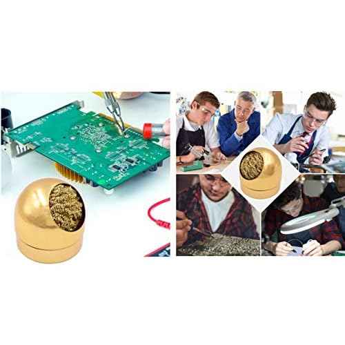 LBY Solder Tip Cleaner, Wire-Type, Copper Kit with 5 Pieces Solder Tip Cleaning Wire and 1 Piece Holder for Cleaning Soldering Irons and Tips