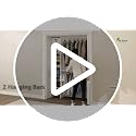Furinno FANO White 5-Tier Closet Organizer with 2 Hanging Bars, Adjustable Shelves